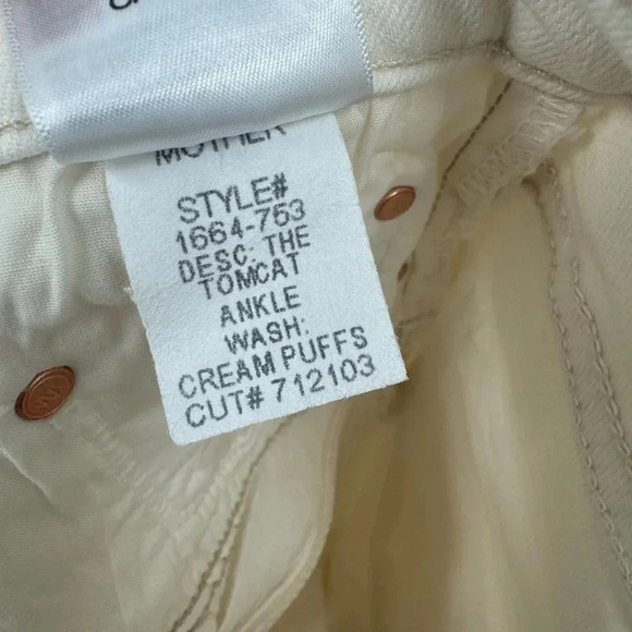 MOTHER The tomcat ankle cream puffs size 29 B1861 - Picture 7 of 7